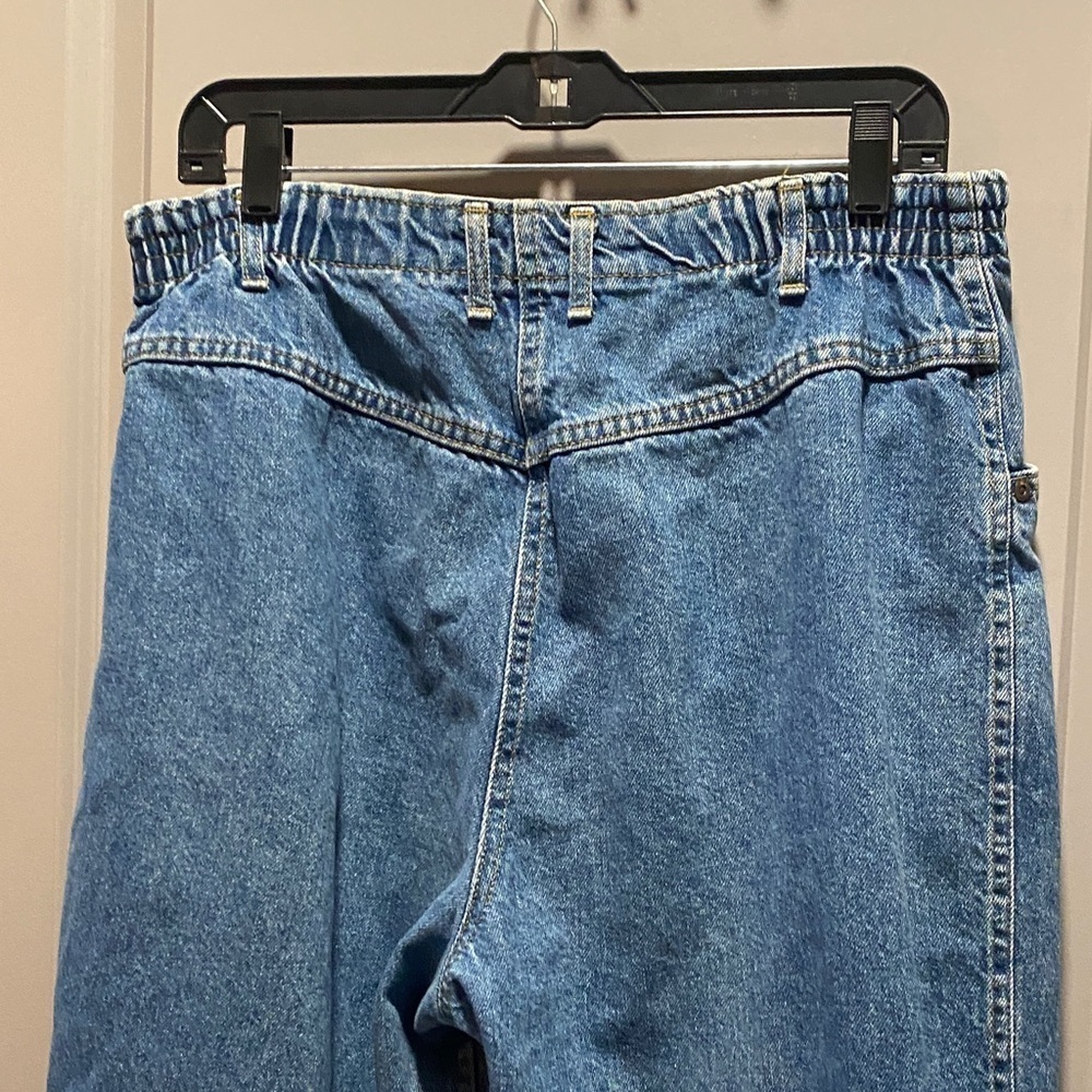 Vintage Chic Mom Jeans 18 Tall High Rise 100% Cotton USA Blue Denim - Picture 11 of 16